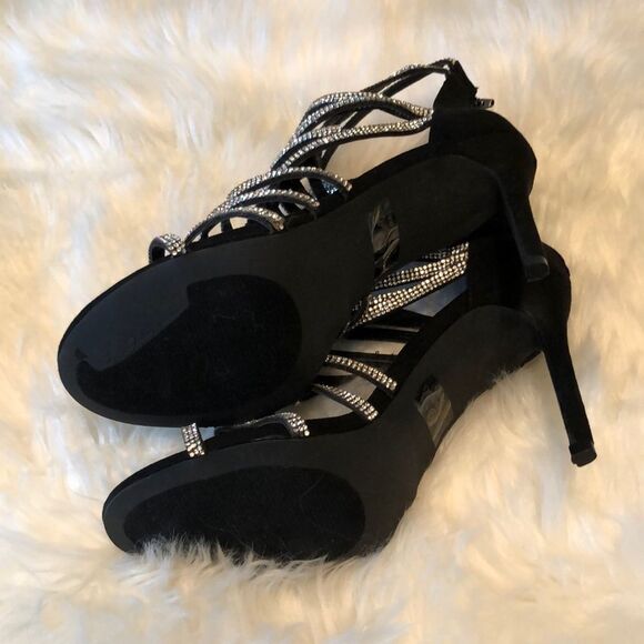 Olivia Ferguson Spike Heels Rhinestone Straps 10 - Picture 10 of 16